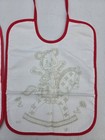 Vintage Lot Of 3 Hand Made Baby Bib Blank Needlepoint Bear Turtle Cat Bunny