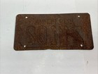 1939 Vintage Pa License Plate Rusty