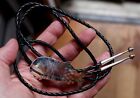 Beautiful Old Artisan Handmade Sterling Silver Fish Bolo Tie