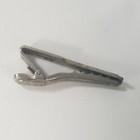 Vintage Silver Tone Textured Tie Bar Clip