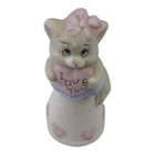 Feline Feelings I Love You Thimble Kitty Cat Collectible 1986 Vintage Ceramic