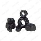 Black 304 Stainless Steel Hexagon Nylon Insert Lock Nuts M2 M3 M4 M5 M6 M8-m12