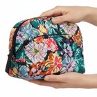Vera Bradley Cosmetic Bag Happy Blooms 7 75 x 5 75 x2 75  Srp   60 