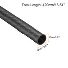 4pcs Carbon Fiber Tubes 10x12x420mm Matte Surface 3k Roll Wrapped For Airplane