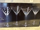 Mikasa Cheers Martini Cocktail Glasses Set Of 4 Crystal Etched Nib 7 5    Tall