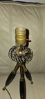 Vintage Mcm Mid Century Modern Tripod Brass Black Wood Lamp 17 5 
