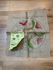 New Blue Nose Vtg Floral  923 Rug Hooking Pattern Burlap Canvas Square Usa Made