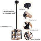 Wood Cage Pendant Light Attic Dinning Room Ceiling Hanging Lamp Fixturefarmhouse