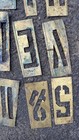 Vintage Brass Letter Stencil Lot Industrial Sign Alphabet Letters Not Complete