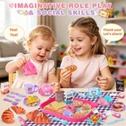 Animal Picnic Themed Tea Party Set For Little Girls - 43 Pcs Pretend Play Kit   