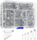 520 Pack Safety Pins  Assorted Size Bulk Silver Sewing Pins  Small   Large He   