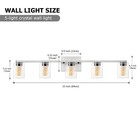 Sadenicel 5 Light Bathroom Light Fixtures  Brushed Nickel Vanity Lights Crystal