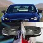 Honeycomb Real Carbon Fiber Mirror Cover Cap For Infiniti Q50 Q50s Q60 Q70 Qx30