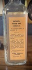 Vintage Tissue Gas Saturol Empty Clear Glass Embalming Fluid Bottle