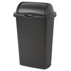 Roll Top Wastebasket 13 Gallon Plastic Kitchen Trash Can Easy Clean Design New