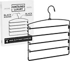 Luxury 5 Tier Pants Hangers 4 Pack - Ultra Slim   Space Saving
