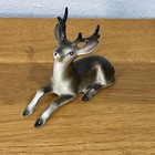 Vintage Mcm Reindeer Laying Deer Buck Porcelain Miniature Figure A Quality Japan
