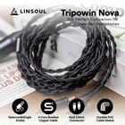 Linsoul Tripowin Nova 2m Over-ear Monitor Headphone Cable   4-strand Silver F   