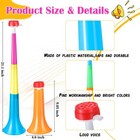 12 Pcs Vuvuzela Stadium Horn Bulk Noise Makers Blow Horn 21 Inch Collapsible    