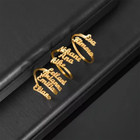 Custom 1-4 Multiple Name Ring Gold Silver Stainless Steel Jewelry Women Band