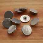 Pewter Button 7 8    18th Century Reproduction  Flat Pewter Button  One Dozen