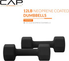 Neoprene Dumbbell Pair 12 Lb Hand Weights Set Non Slip Fitness Exercise