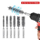6pcs 1 4  Hex Shank Stainless Steel Bore Cleaning Brushes Set For Power Drill