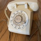 Vintage Itt Rotary Dial Desk Telephone Tan Beige Color Retro Spiral Corded  flaw