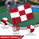 Kingtop Checkered Mini Golf Flags With Sleeve  6 X 8 In  420d Nylon