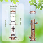 1pk Metal Wild Bird Feeder squirrel Proof Bird Feeders For Outside hanging 6 Por