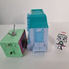 Lot Pixel Chix Blue Mansio House Tv Television Figure Toy Parts Only As Is