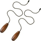 Boao 4 Pieces Ceiling Fan Chain Pulls Extender Wooden Pull Chain Extension