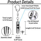 Dog Cat Paw Print Bullet Urn Keychain Cremation Jewelry Pet Ash Memorial Keyring