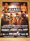 Pride Final Conflict 2005 Poster - Crocop Vs  Fedor Wanderlei Silva Ufc Mma Bjj