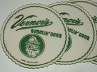 Nos 12-vernor s 1950s Gnome Ginger Ale Glass Coasters  bubblin good mint Scarce 