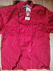 Chef Works Coat Mens Large Red Double Breasted Long Sleeve Jacket Nwt -logo Read
