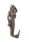 Nautical Mermaid Cast Iron Wall Hanging Towel  Key Hooks Beach Decor 6 25 