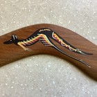 Australian Wooden Boomerang Aboriginal Dream Time Down Under Hand Painted