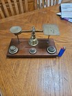 Large  Antique English Brass Postal Scale Late 19th Century 