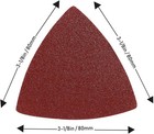 Triangle Oscillating Multi Tool Sanding Pads  60pack Sandpaper  Reddish Brown 