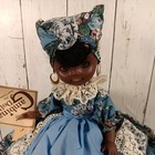 Vtg Handmade Black Americana Toaster Cover Doll New Orleans  French Dress-vinyl