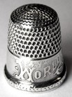 Antique Simons Bros  1893 Columbian Exposition Sterling Silver Thimble  C1890s