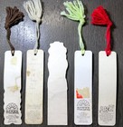 Lot Of 5 Vintage 70s 80s Bookmarks  Garfield Mr  T Unicorn Raccoon Bear Tassles