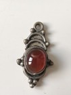 Ancient Antique Roman Silver Pendant With Stone Amazing Very Rare