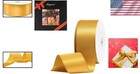 Elegant Yellow Gold Double Faced Satin Ribbon  2    X 25 Yards For Gift Wrapping