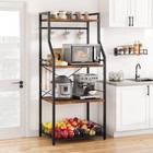 4 Tier Microwave Shelf Kitchen Oven Storage Rack Stand Cabinet Holder W  8 Hooks