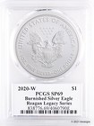 2020-w  1 Burnished Silver American Eagle Pcgs Sp69 - Reagan Legacy Series