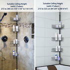4 Layers Metal Shower Corner Pole Caddy Shelf Bathroom Wall Storage Rack Holder