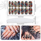 168 Pcs 12 Sheets Goth full Wrap Nail Stickers  Skeleton Style Gothic Nail Polis