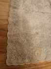 Vintage-antique Appenzell-whitework Swiss Embroidery Wedding Handkerchief-mint